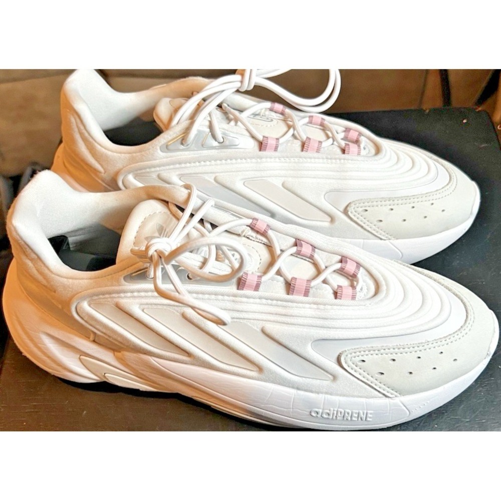 Adidas Ozelia Women's Size 8.5 Running Shoes White/Green/Pink Athletic Sneakers